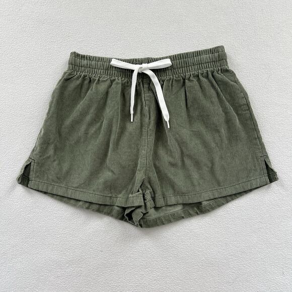 Urban Outfitters UO Women Green Grayson Corduroy Pull-On Drawstring Shorts M - Picture 1 of 10